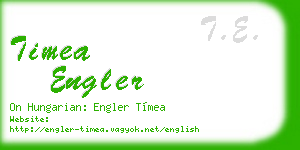 timea engler business card